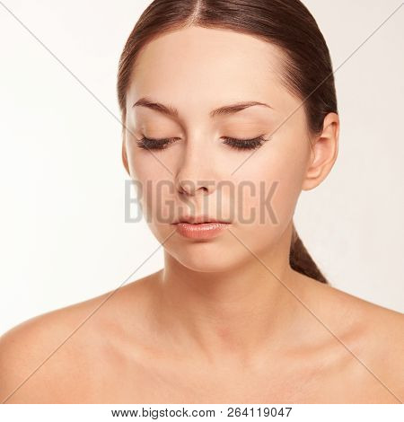 Young Girl Healthy Skin Care. Glamour Woman Plastic