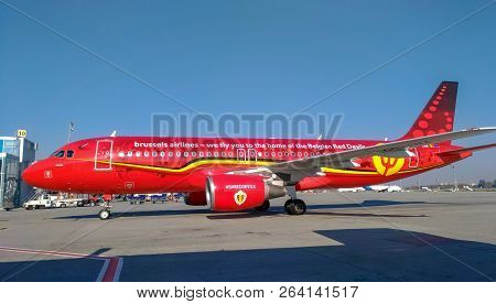 Borispil - Ukraine - October 2018: Belgian Airline Plane 