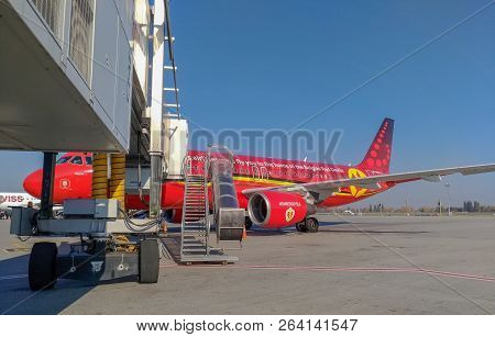 Borispil - Ukraine - October 2018: Belgian Airline Plane 