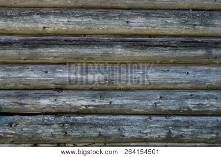 Wall Of Old Wooden Boards Vintege Background