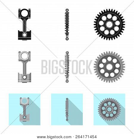 Vector Design Of Auto And Part Logo. Collection Of Auto And Car Stock Symbol For Web.