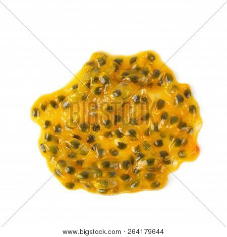 Passion Fruit Isolated On White Background. Top View