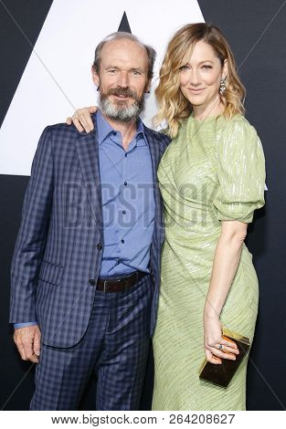 Toby Huss and Judy Greer at the Los Angeles premiere of 'Halloween' held at the TCL Chinese Theatre in Hollywood, USA on October 17, 2018.