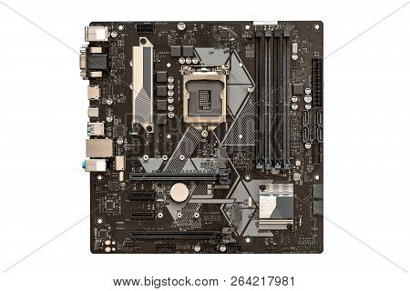 Motherboard For Pc Isolated On White Background