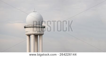 Rrp 117 Radar Tower In Public City Park Tempelhofer Feld, Former Tempelhof Airport In Berlin, German