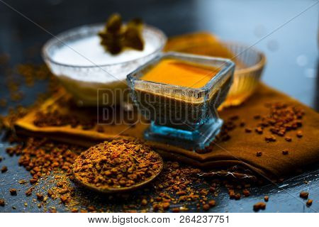 Herbal And Organic Home Remedy For Hair Fall I.e. Egg White Mixed With Curd And Fenugreek Seeeds In