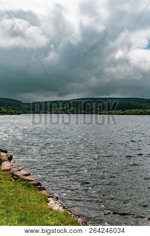 The Lake Caused By Fernworth Dam In Dartmoor National Park, Devon, United Kingdom