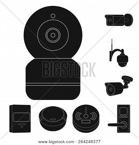 Isolated Object Of Cctv And Camera Symbol. Collection Of Cctv And System Vector Icon For Stock.