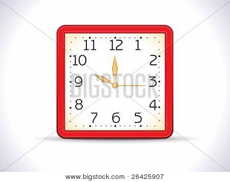 Abstrakt røde skinnende Squre ur