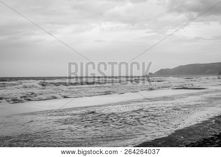 Saaidia Sunset Beach And Waves With Sunset