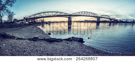 Maria Valeria Bridge Joins Esztergom In Hungary And Sturovo In Slovak Republic Across The Danube Riv
