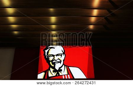 St. Petersburg, Russia - October 11, 2018: Kfc Fast Food Restaurant. Kentucky Fried Chicken Company 
