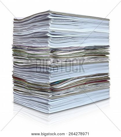 Stack Of Paper Pile File Isolated Letters
