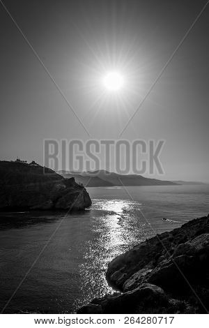 Jebha Island And Waves And Rocks