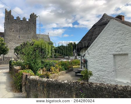 Adare, Ireland - 13 July,2018: Adare Is A Small Village In County Limerick, Ireland,architectural Fo