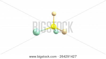 Dichlorodifluoromethane Molecular Structure Isolated On White