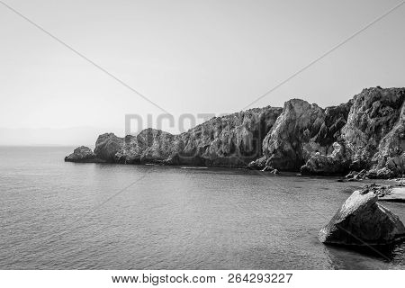 Houcima Beach And Waves And Rocks
