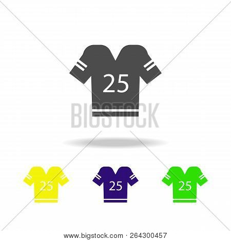 Uniform For American Football Color Icons. Element Of Popular American Football Color Icons. Signs, 