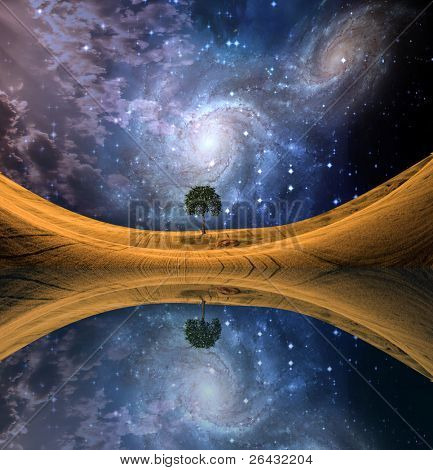 Surreal sjön scape