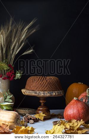 Homemade Pumpkin Bundt Cake With Creamy Frosting
