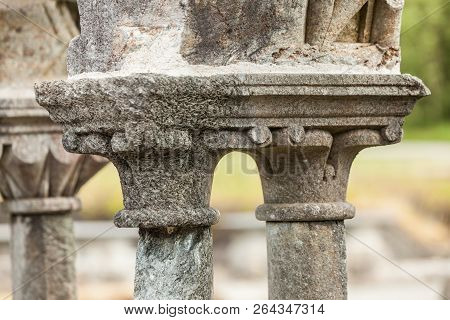The Remains Of Lysekloster, Lyse Mariakloster, Ruined Monastery In South Western Norway. Old Buildin