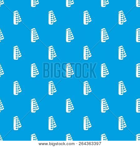 Nail Foot Tool Separator Pattern Vector Seamless Blue Repeat For Any Use