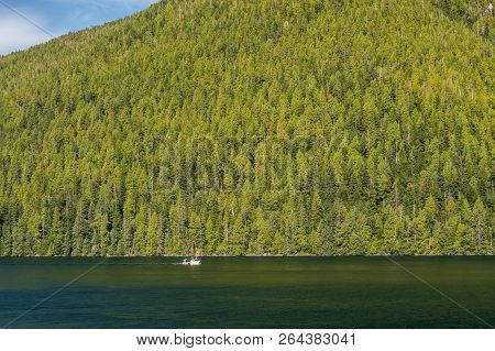 Inside Passage, Bc, Canada - September 13, 2018: The Alki, An Alaskan Fishing Troller Built In 1925 