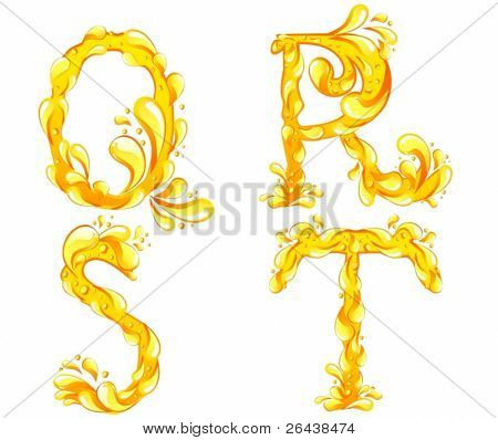Wektor listów pomarańczowy QRST