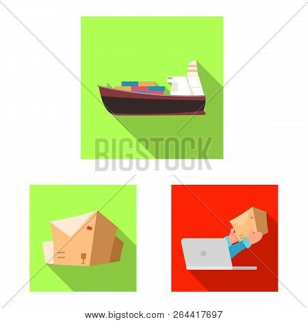 Vector Design Of Goods And Cargo Symbol. Set Of Goods And Warehouse Vector Icon For Stock.