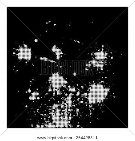 Abstract Halftone Grunge Background Texture.