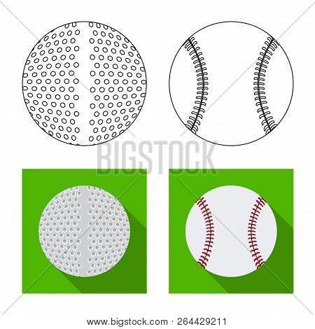 Vector Design Of Sport And Ball Sign. Collection Of Sport And Athletic Vector Icon For Stock.