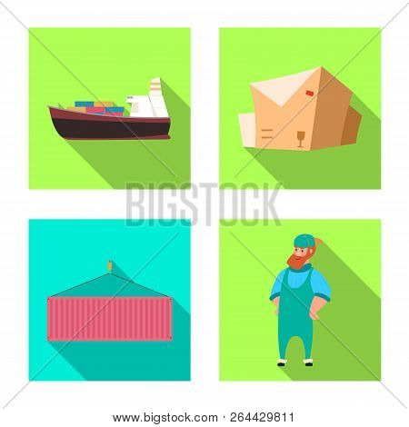 Vector Design Of Goods And Cargo Icon. Set Of Goods And Warehouse Stock Vector Illustration.