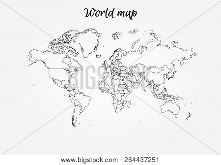 World Map Vector Globe Template For Website, Design, Cover, Annual Reports, Infographics