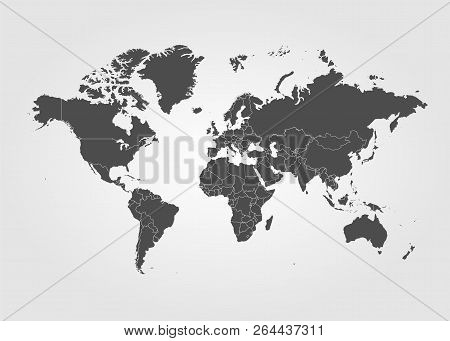 World Map Vector Globe Template For Website, Design, Cover, Annual Reports, Infographics