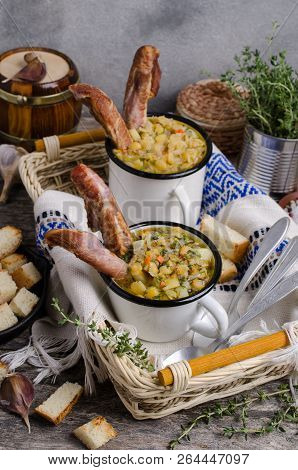 Traditional Thick Soup With Peas