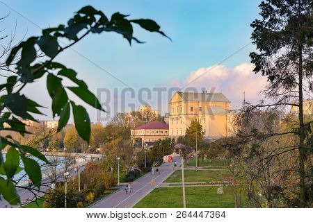 Ternopil - Oct 21, 2018. Ternopil Castle In Ternopil, Ukraine