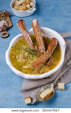 Traditional Thick Soup With Peas