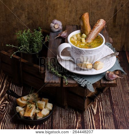 Traditional Thick Soup With Peas