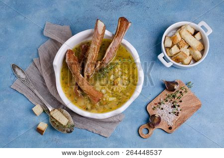 Traditional Thick Soup With Peas