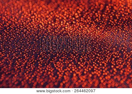 Water Drops Abstract Festive Background Red Orange Close Up