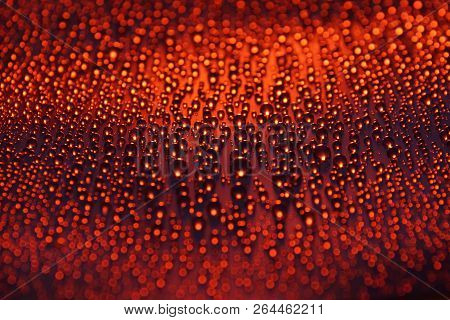 Water Drops Abstract Festive Background Red Orange Close Up