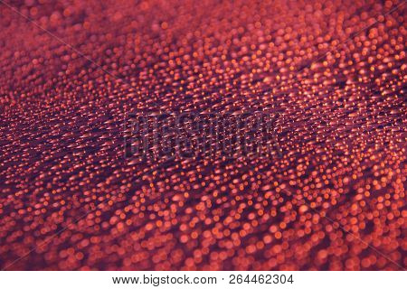 Water Drops Abstract Festive Background Red Orange Close Up