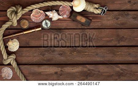 Telescope Binoculars Brass Retro Wood Antique Lens