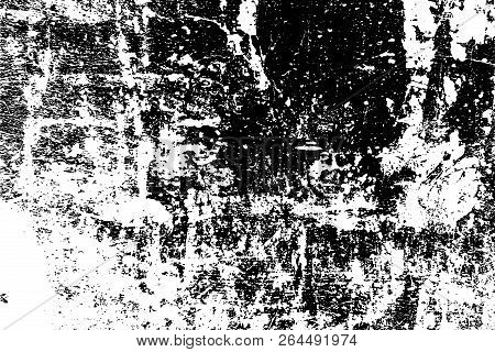 Grunge Used Dirty Background. Distress Urban Frame Texture. Brushed Black Paint Cover. Overlay Aged 
