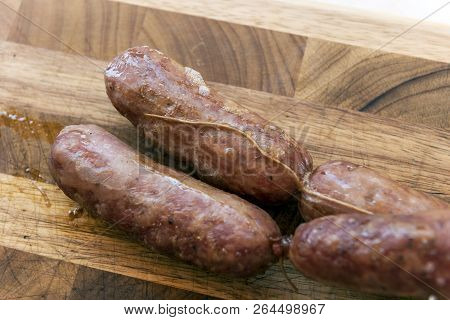 Sausages Cooked In The Smoker