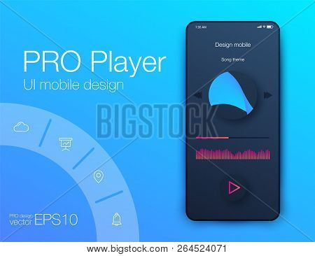 Mobile Phone Application For Analytics. Stock Vector