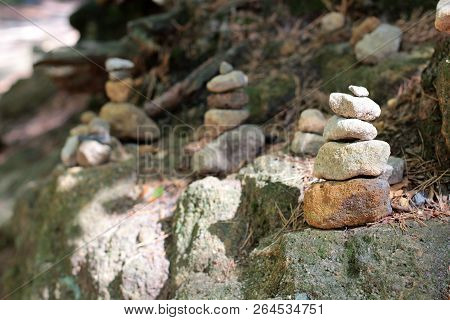 Pyramids And People Of Stones In The Reserve Hrensko, Czech Republic. Trolls And Chedo. Czech Switze