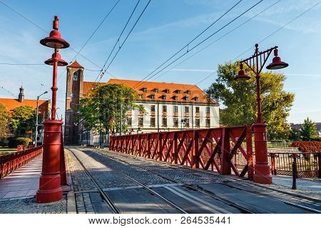 Sand Bridge Over Odra River, Wroclaw, Poland