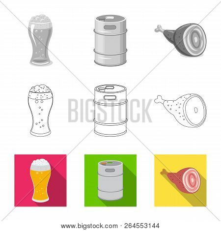 Vector Design Of Pub And Bar Icon. Set Of Pub And Interior Stock Vector Illustration.
