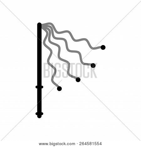 Whip Bdsm Isolated. Accessory Sex Games. Vector
